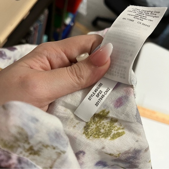 J. Crew Flora Obscura Cinched Waist Top Kaleidoscope Floral Size 4 E2 - Picture 7 of 9